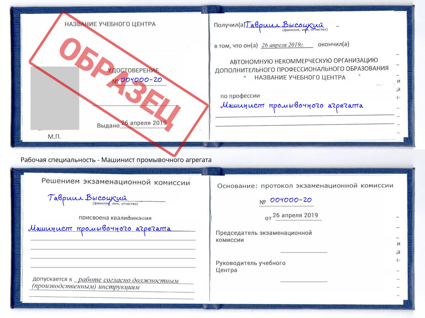 Машинист промывочного агрегата Гулькевичи